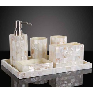 Bộ đồ dùng nhà tắm cẩn xà cừ Kingsley KSL012