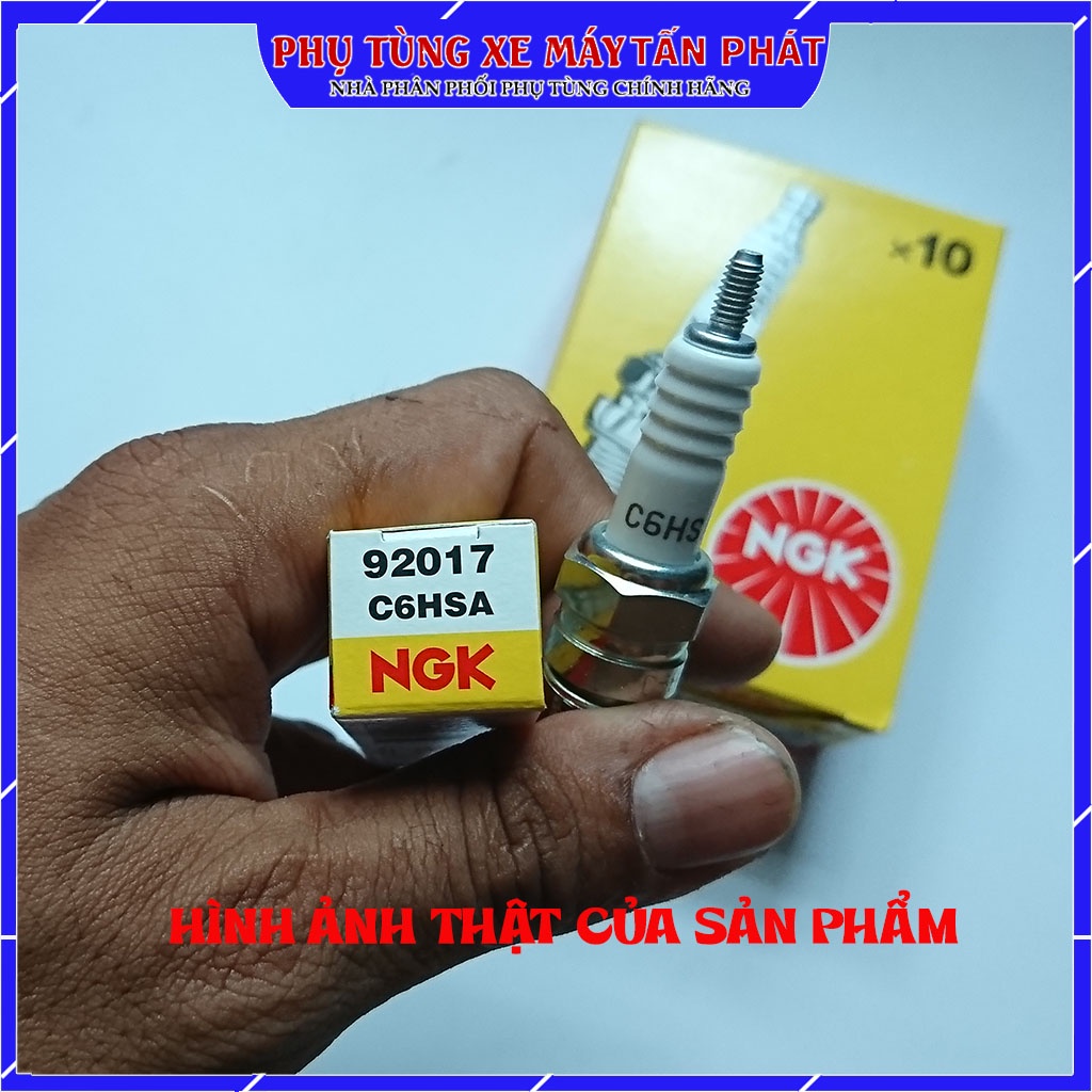 Bugi Xe Máy Chính Hãng NGK Thái Lan C6 (Chân Ngắn) C6HSA Dành Cho Dream ,Wave 100,Future,Wave RS