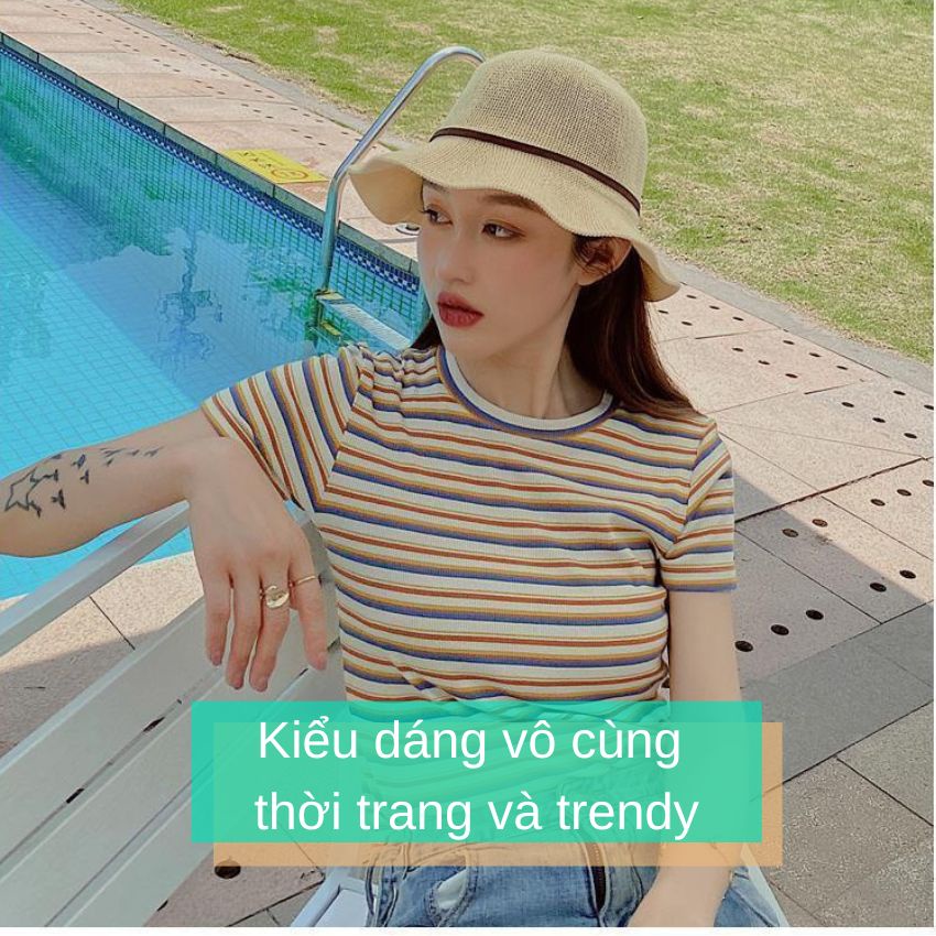 Mũ tai bèo dệt kim thắt dây da Hàn Quốc