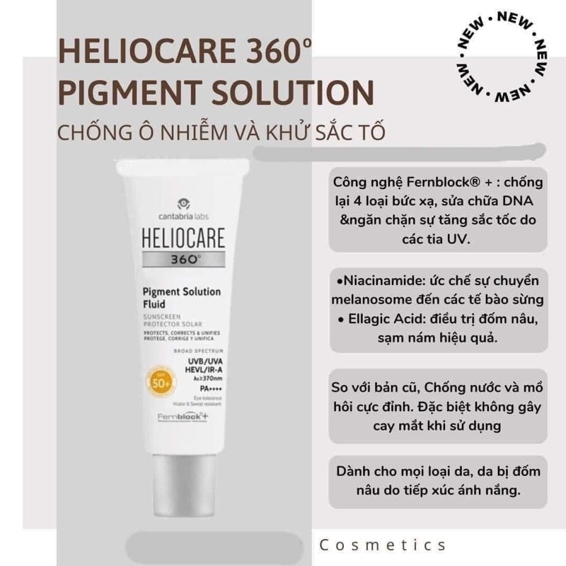 Kem chống nắng Heliocare dành cho da khô, dầu, dầu mụn nhạy cảm 50ml - BLINK Cosmetics