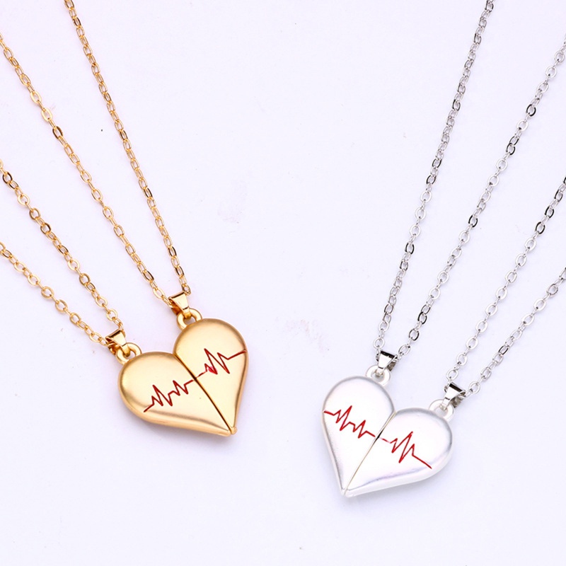 Set 2 Vòng cổ Tình Bạn Mặt Hình Trái Tim