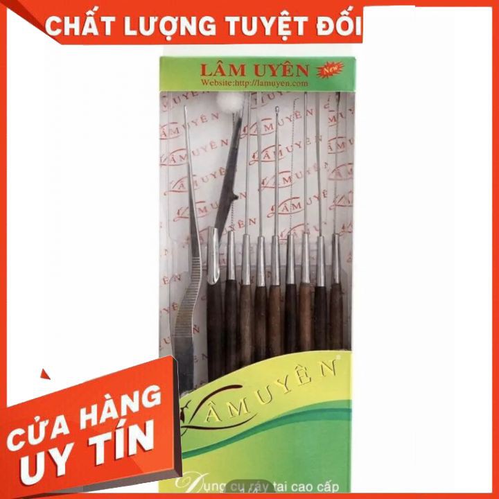 [TẬN GỐC]️️️️️ bộ dụng cụ  lấy ráy tai lâm uyên 10 món  dùng cho salon và tiện lợi  dùng cho ở ️️️️️