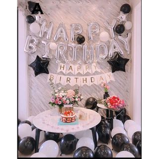 Sét bóng happy birthday + 50 bóng bay + bơm + băng dính