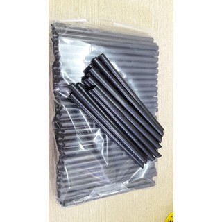 Bộ 10 bọc ống hút đen 12 trân châu dài 21cm