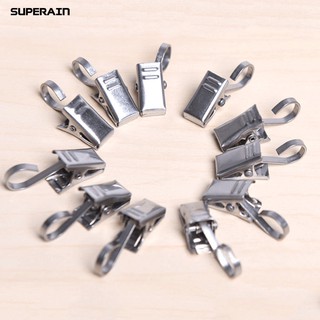 Bộ 10 kẹp móc kim loại dành treo màn tiện lợi
