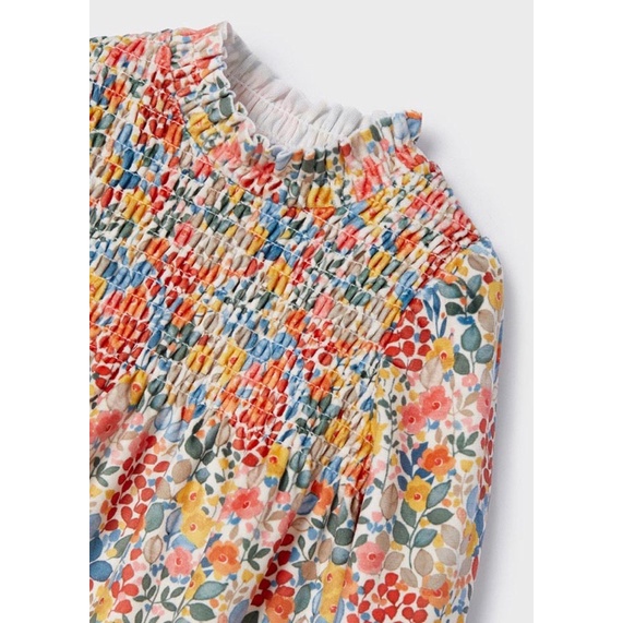 Váy Thu Smock Bé Gái Phủ Nhung MOR