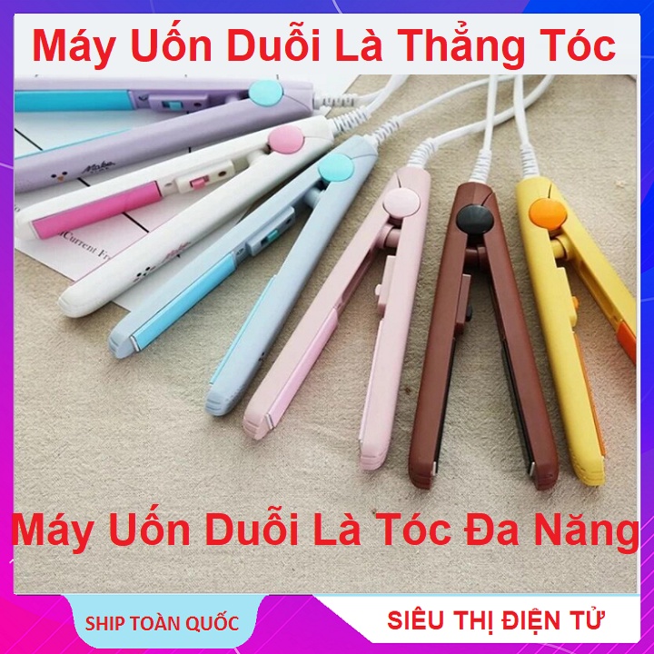Máy Là Duỗi Uốn Tóc Làm Đẹp Đa Năng, Mini Kute - Make Time - Nhỏ Gọn - Tiện Lợi - Làm Nóng Nhanh - Bảo Hành 1 Đổi 1