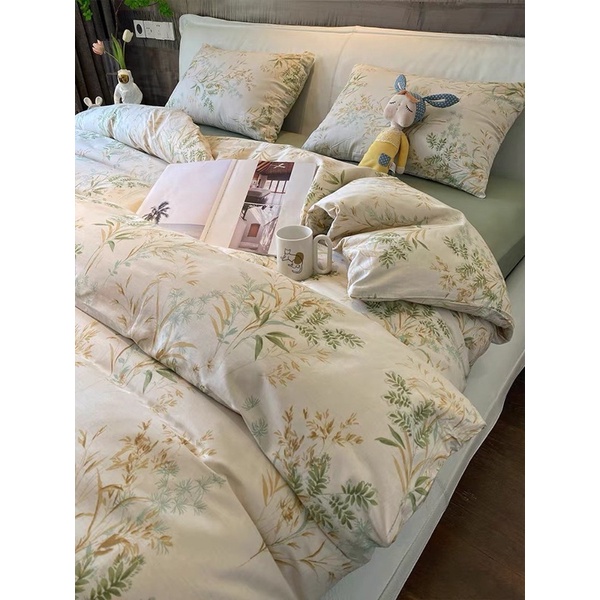Bộ Chăn Ga Gối ❤️ Cotton living 100% cao cấp đủ size ga giường họa tiết trái tim đáng yêu nhập khẩu Hàn Quốc chính hãng