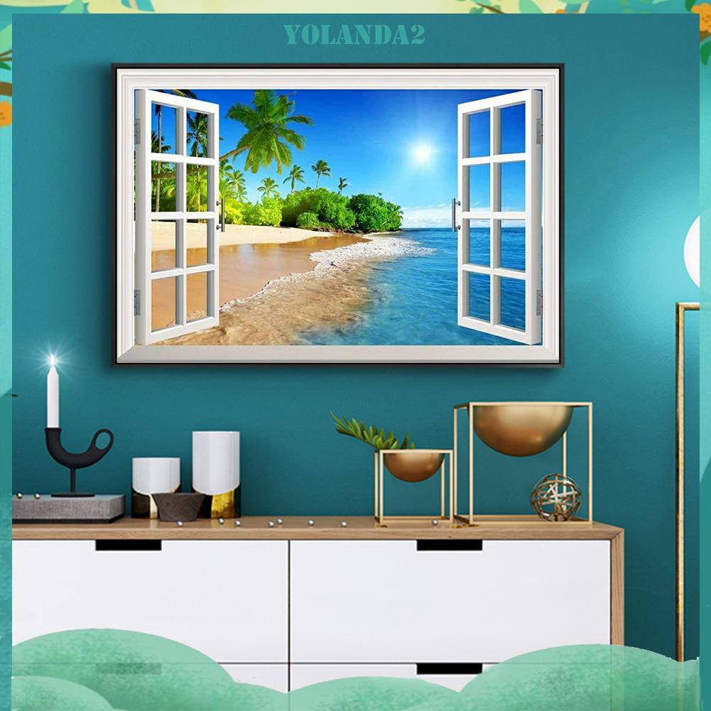 Bộ Tranh Đính Đá 5d Tự Làm Hình Cửa Sổ Độc Đáo