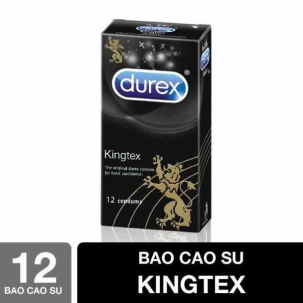 BCS [KING DUREX] Bộ 4 hộp Bao cao su Durex Kingtex, tặng 2 hộp cùng loại (12 bao/1 hộp bcs) Giá Rẻ