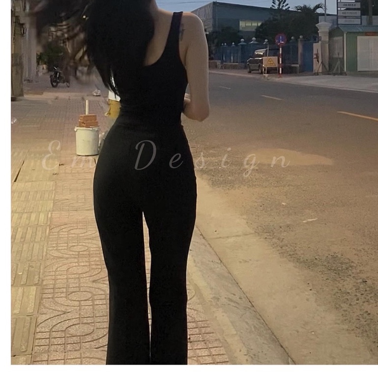 Quần ống loe nữ màu đen lưng cao co giãn siêu hách dáng, | BigBuy360 - bigbuy360.vn