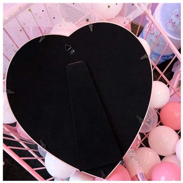 Gương Để Bàn Hình Trái Tim Decor Bàn Học, Bàn Làm Việc, Trang Điểm Nhiều Màu