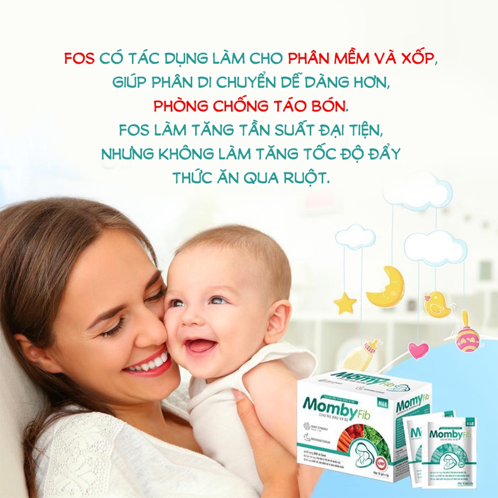 Cốm vi sinh Momby Fib bảo vệ đường ruột mẹ và bé, loại bỏ táo bón, bổ sung chất xơ và dinh dưỡng cho bé, men vi sinh