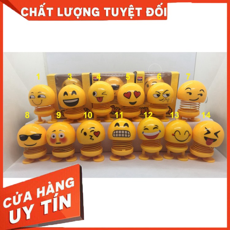 [XÃ KHO] Bộ 10 Emoji Loại 1 Hộp To Hình Biểu Tượng Cảm Xúc Thú Nhún Lò Xo