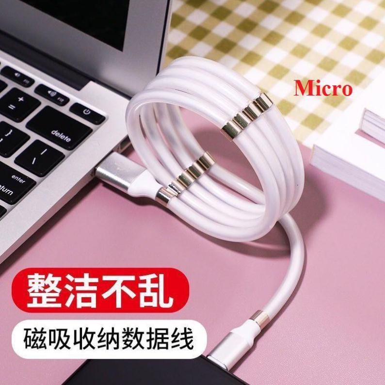 Cáp sạc Micro hít nam châm huỳnh quang chống rối SuperCalla 1M