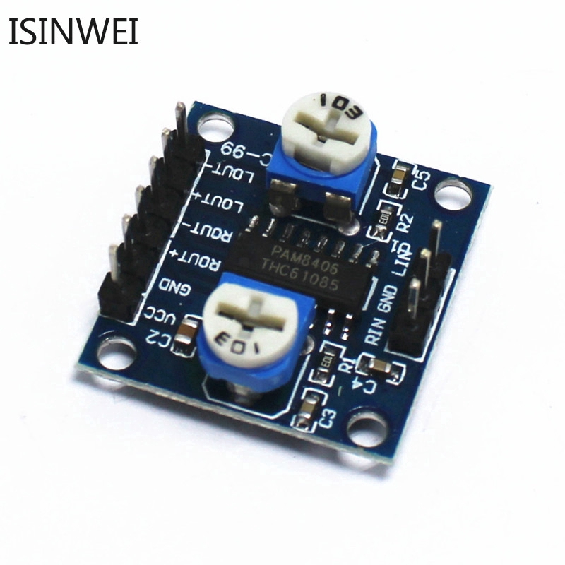 Mạch khuếch đại công suất điện tử PAM8406 5W*2 tích hợp chiết áp âm lượng