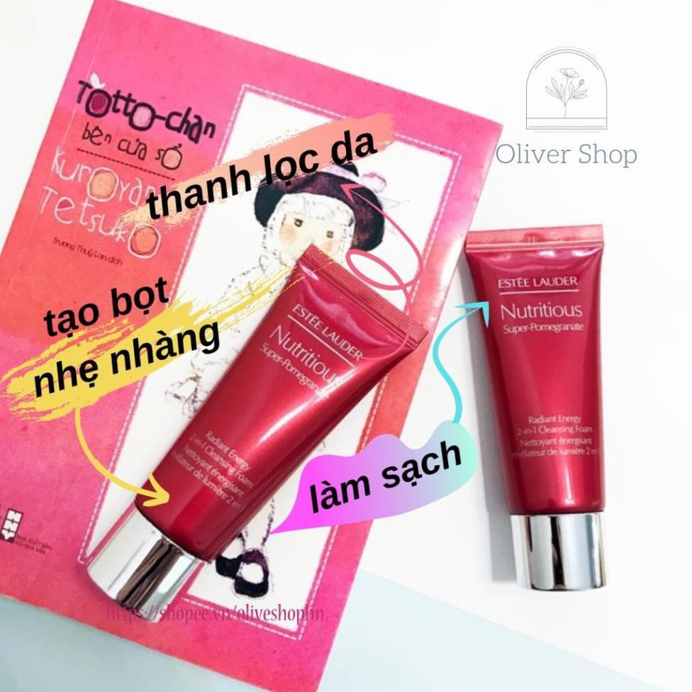 Sữa rửa mặt dưỡng da Estee Lauder Nutritious Super Pomegranate- Radiant Energy 2-in-1 Cleansing Foam 30ml