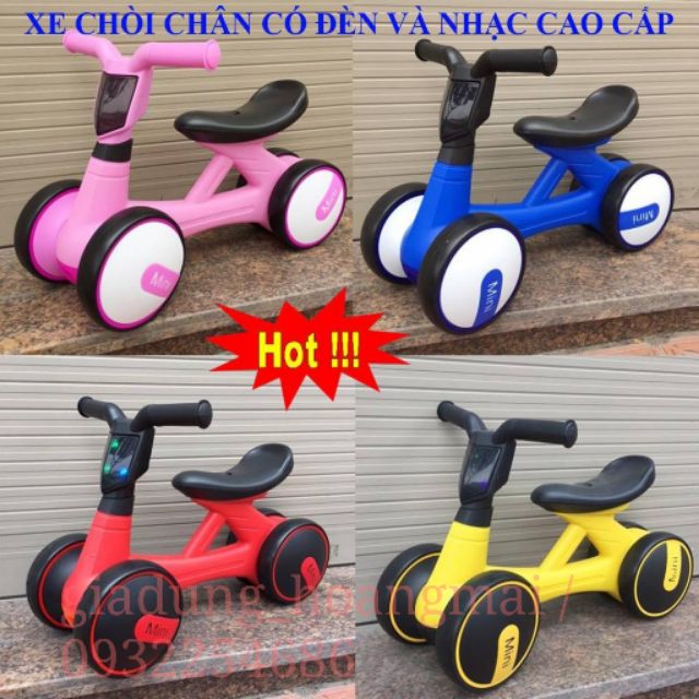 Xe Chòi Chân 🌈FREESHIP🌈Xe 4 Bánh THĂNG BẰNG TẬP ĐI MINI CÓ NHẠC CHO BÉ