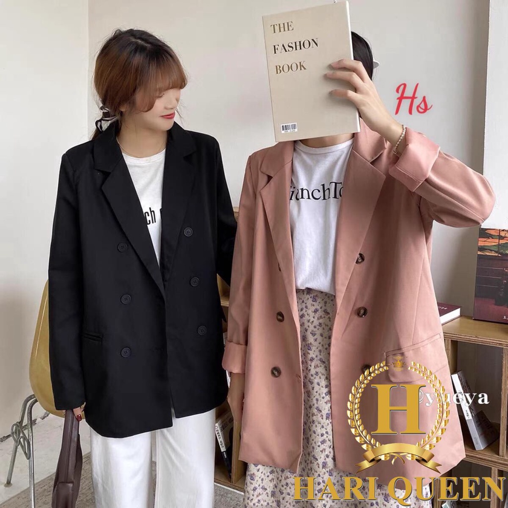 Áo blazer 5 màu 2 lớp hàng đẹp HARIQUEEN