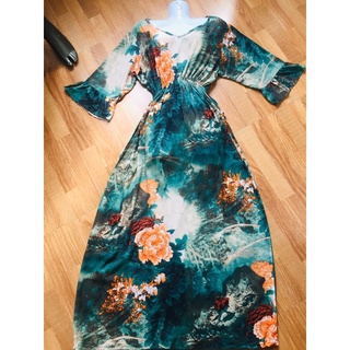 Đầm lanh lụa thổ cẩm freesize