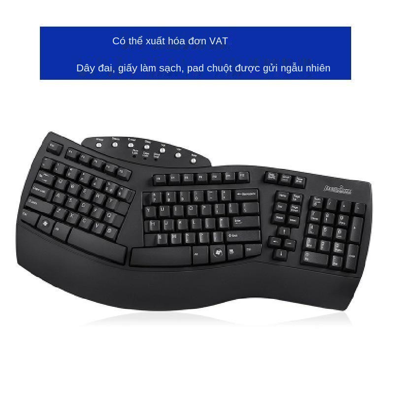 ✇﹊Bàn phím công thái học perixx Peri 512 chống mỏi văn phòng Bàn phím kích thước đầy đủ USB