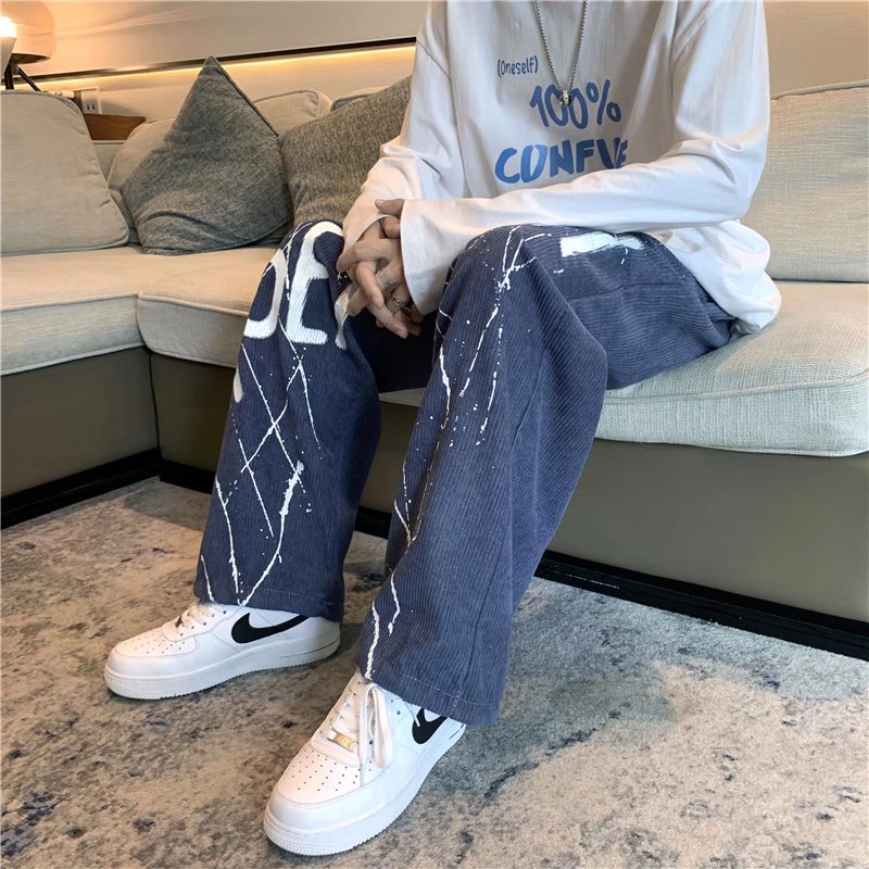 Quần ống suông Nam Kẻ Sọc Thời Trang Hàn Quốc quần jogger thể thao nam