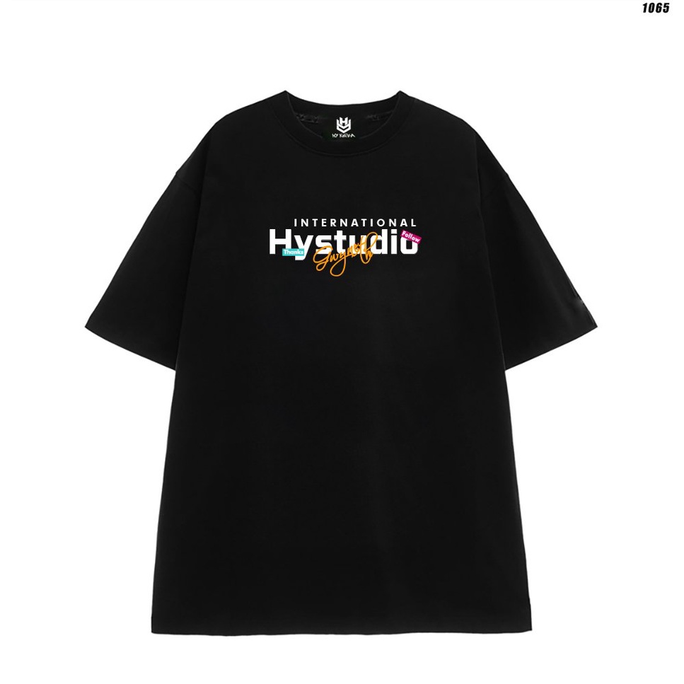 Áo thun nam nữ tay lỡ Cotton 100 form rộng International HY Studio 1065
