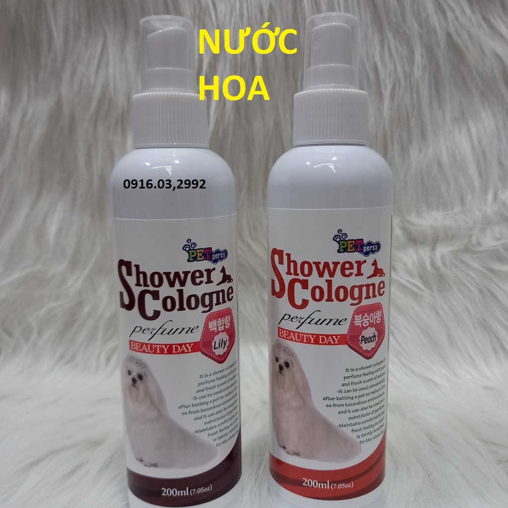 Nước hoa cao cấp cho chó mèo, nước hoa chó mèo 200ml nhập khẩu Hàn Quốc