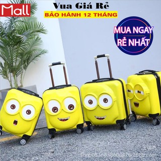 FREE SHIP50K RẺ NHẤT SHOPEE - VALI DU LỊCH TRẺ EM MINION VUÔNG SIZE 18 - 3 SẮC THÁI CẢM XÚC HN01