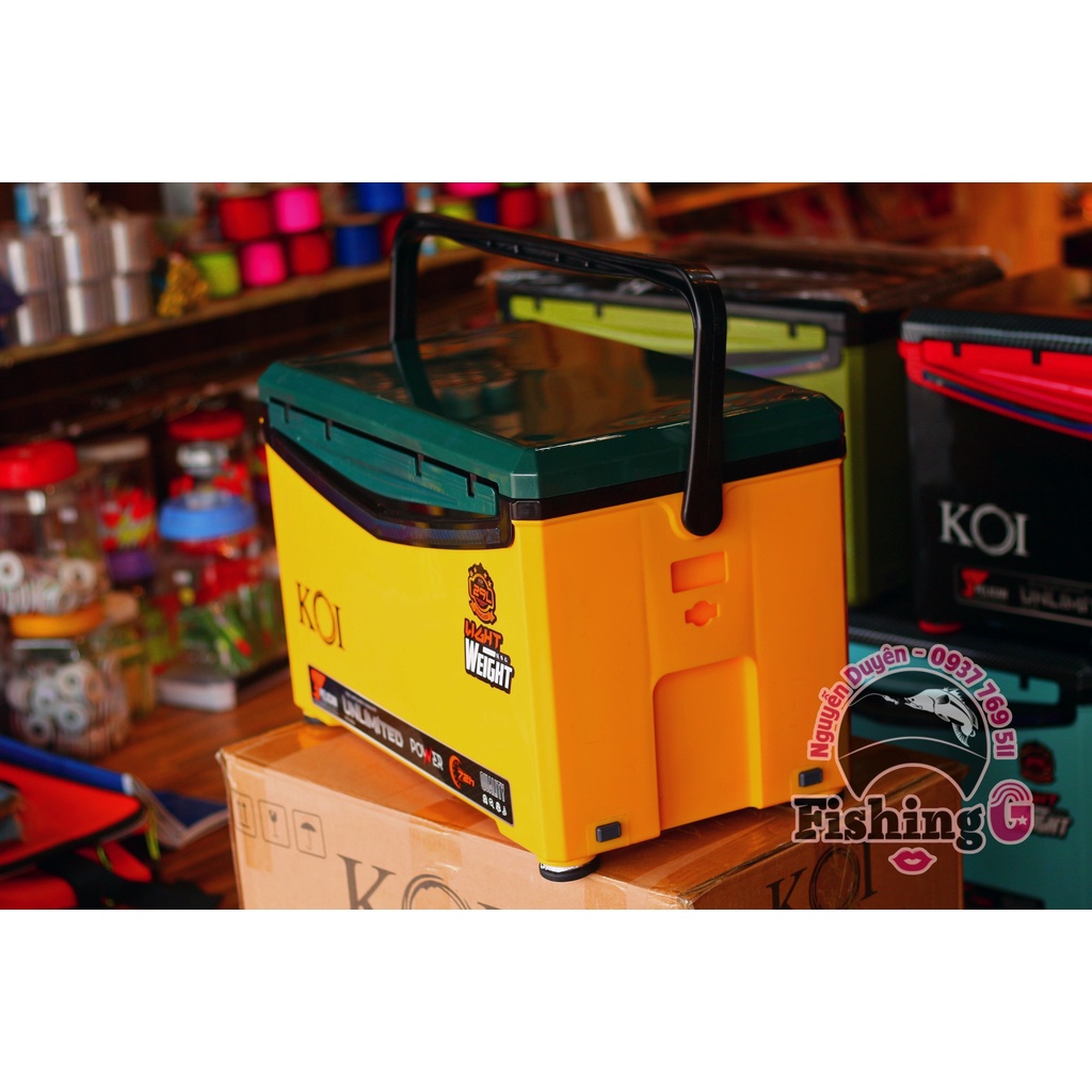 Thùng Chuyên Câu Đài KOI 28L Full Phụ Kiện
