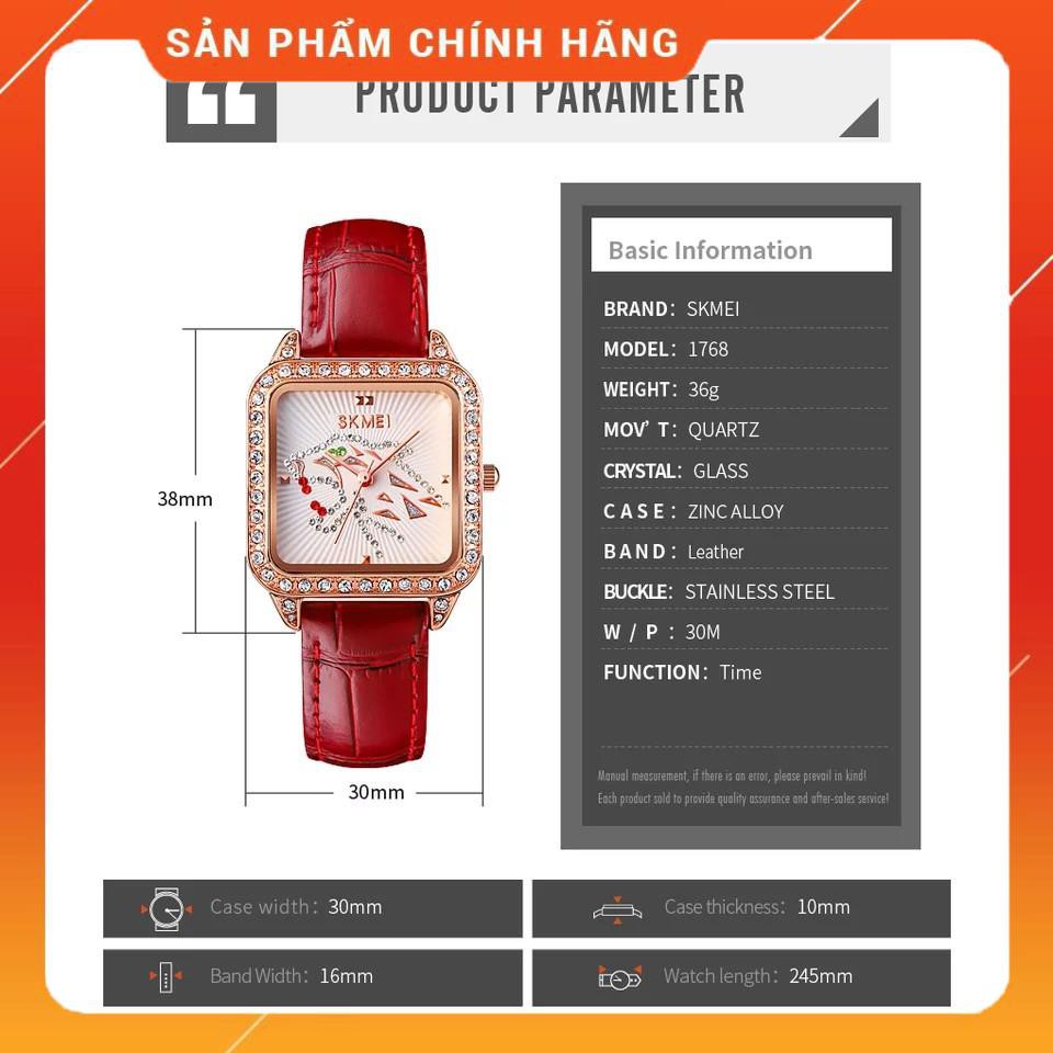 Hàng Cao Cấp -  Đồng hồ siêu phẩm cho nữ Skmei 1768- Hàng Nhật chính hãng - lỗi 1 đổi 1 | BigBuy360 - bigbuy360.vn