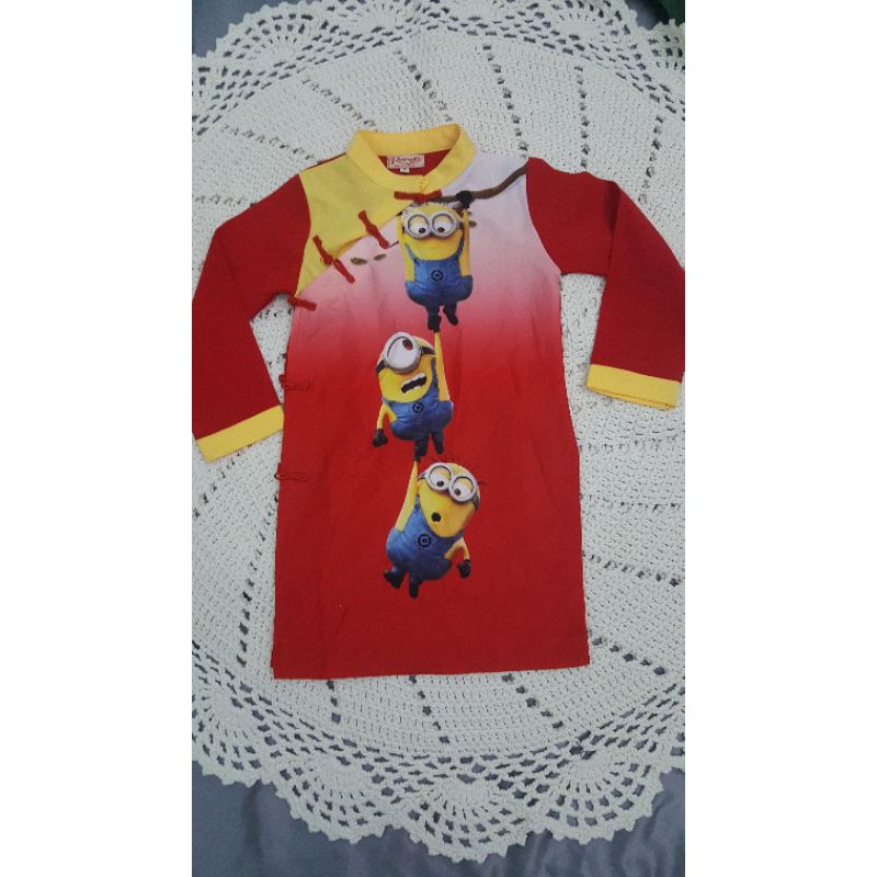 áo dài in 3D bé  size 3.4.5.6.7 .new 100%