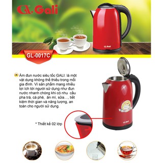 Ấm siêu tốc 1.7 lít Gali GL-0017C