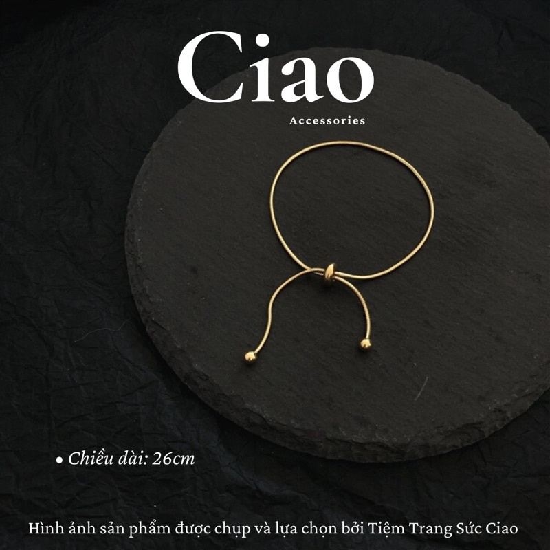 [TRENDY] Vòng chân/ Lắc chân titan không gỉ thiết kế trơn đơn giản Ciao accessories