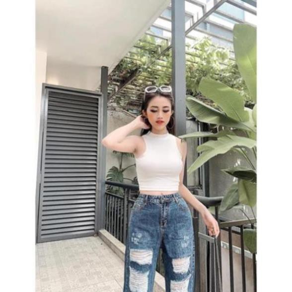 HOT ÁO SÁT NÁCH 3 lỗ ngược Basic dáng croptop- hình thật