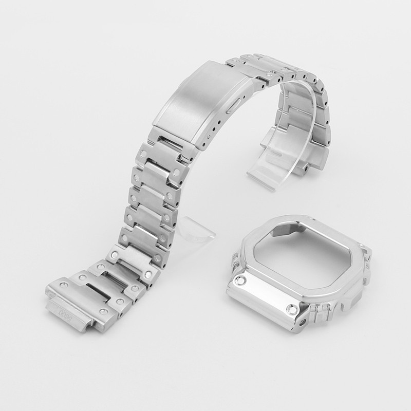 Set dây đeo + ốp bằng thép không gỉ 316l cho đồng hồ Casio G-SHOCK DW5600 series Casio GW5000