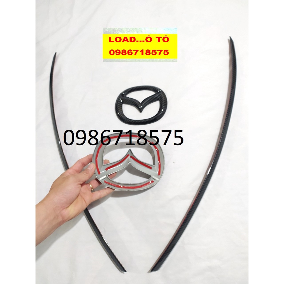 Ốp Viền Tay Mở Cốp Sau, Logo Xe Mazda CX5 2022-2018 Mẫu Carbon Cao Cấp Nhất Thị Trường