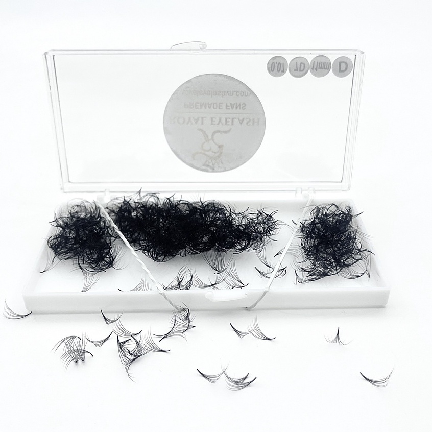 Mi Fans Sẵn 7D ROYAL EYELASH Lông Chồn Cao Cấp / 500- 1000 fans / C,CC,D, 0.07
