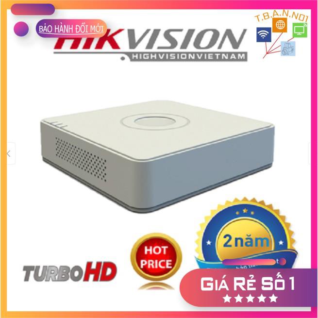 [7104HQHI-K1]Đầu ghi hình 4 kênh Hikvision Tubo 5.0Mp