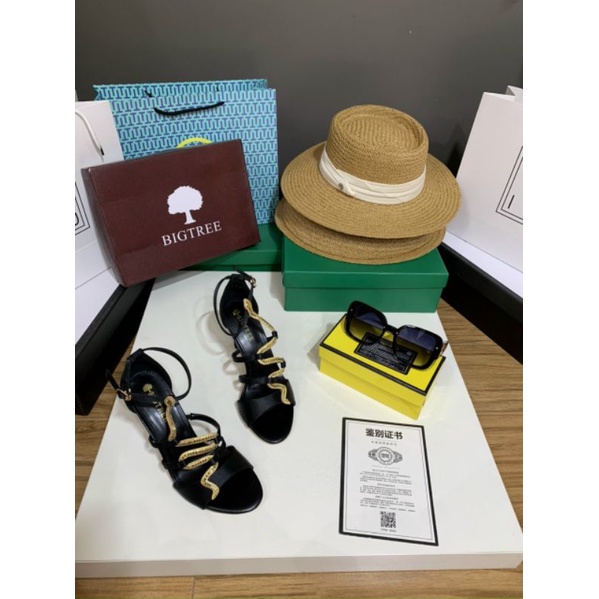 pl(ẢNH THẬT) Sandal Rắn Lụa Satin Mềm Êm Fullbox Cao Cấp