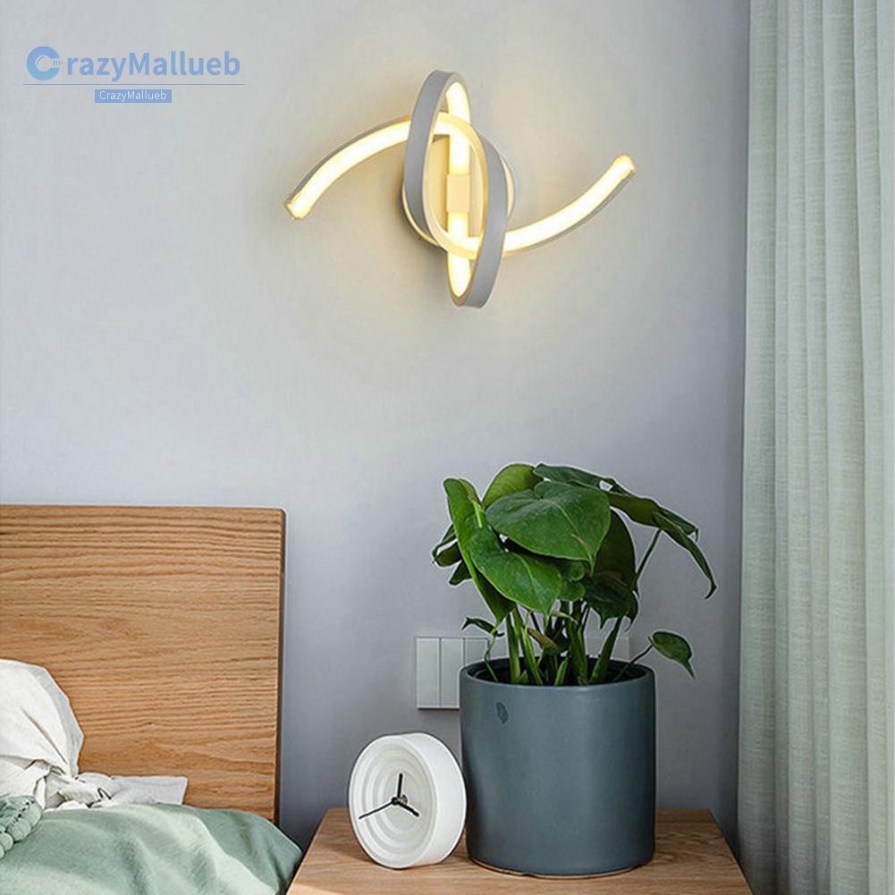 Crazymallueb❤Spiral LED Wall Mounted Light Bedside Aisle Lighting Home Living Room Decor Lamp❤Lighting