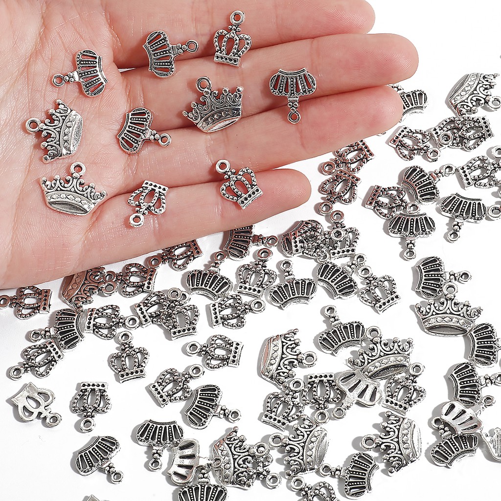 BEADIA Hạt Kim Loại Hình Vương Miện Làm Trang Sức Thủ Công Diy