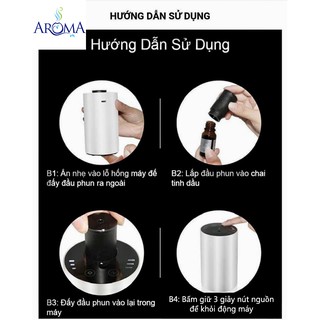Máy Xông Tinh Dầu Trực Tiếp (Không Dùng Nước) Cho Ô tô, Xe Hơi , Bàn Làm Việc, WC | 💥Sạc Pin💥 giúp di chuyển tiện lợi