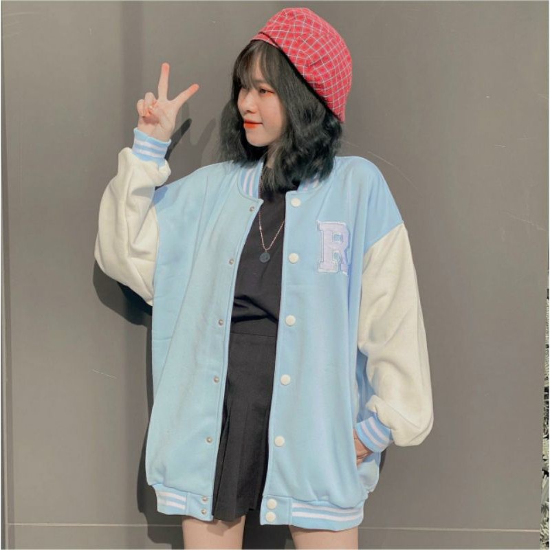 Áo Khoác BOMBER RAYSON Nỉ Bông Tay Dài Form Rộng Ulzzang Unisex (Ánh Thật) | BigBuy360 - bigbuy360.vn