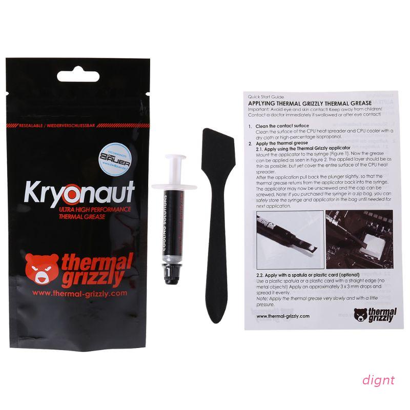 Dign Thermal Grizzly Kryonaut 1g for CPU AMD Intel Processor Heatsink Fan Compound Cooling Thermal Paste Cooler Thermal Grease