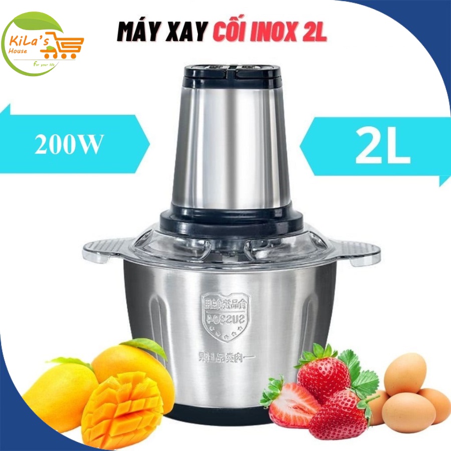 May Xay Thịt Đa Năng 250W Food Processor - Máy Xay Thực Phẩm Có 4 Lưỡi Dao Thép, Lực Xay Nhanh Mạnh