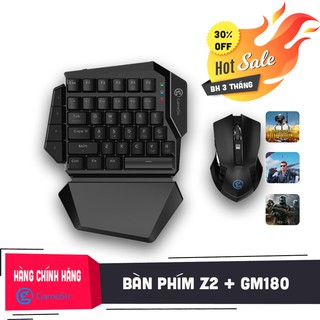 Combo bàn phím cơ một tay Gamesir Z2 và chuột không dây Gamesir GM180 hỗ trợ chơi game Pubg, Fortnite, Rules of Survival