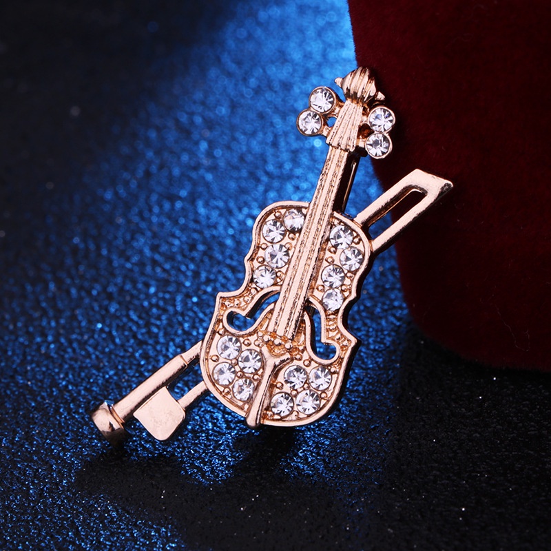 EFAN Hàng Mới Về Ghim Cài Áo Hình Đàn Violin Ghi Ta Cổ Điển Thời Trang Hàn Quốc Dành Cho Nam Nữ