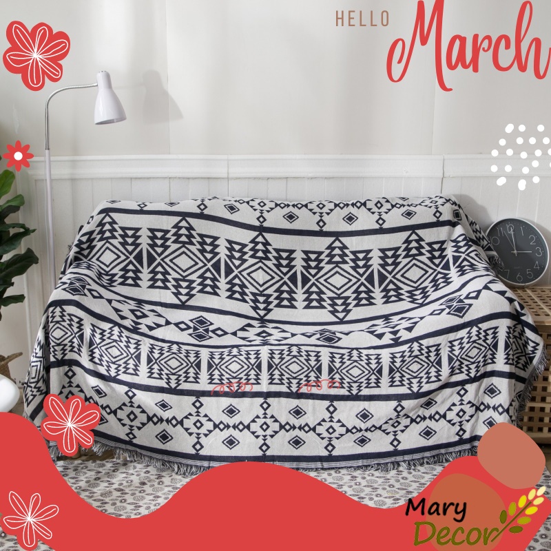 (1.8*2.3m&amp;2.3*2.75m) Thảm phủ sofa Mary Decor cổ điển ấn tượng - Bình minh PS07