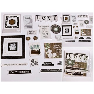 Die cut Sticker Wedding trang trí lovebox và scrapbook (cắt sẵn)